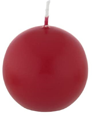 Kugelkerzen Rot, Ø 100 mm, 4 Stück, dt. Kerzen in RAL Kerzenqualität, Kein rußen und Tropfen