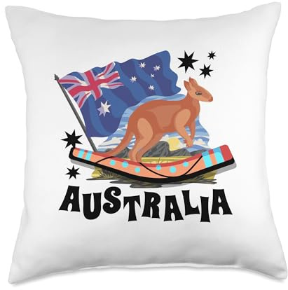 Australia Graphic Boomerang Thrower Boomerang Player Sports Throw Pillow