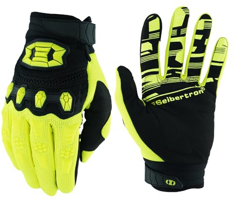 Seibertron Dirtclaw Fahrradhandschuhe, Halbfinger, Gel, gepolstert, rutschfest, stoßfest, für Motorrad, Rennen, BMX, MX, ATV, MTB, Sport, atmungsaktiv, stoßfest, robust