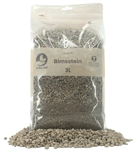 Premium SYBASoil Bimsstein 3 Liter , Bims 1-8mm , pflanzgranulat , Pflanzsubstrat