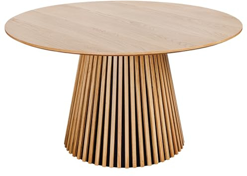Esstisch VALHALLA WOOD 120cm - natur - Eichenholz - vielseitig einsetzbar | Inklusive Bodenschutz aus Filz, für ca. 4 Personen geeignet, stabile Konstruktion, Eichenholzgestell