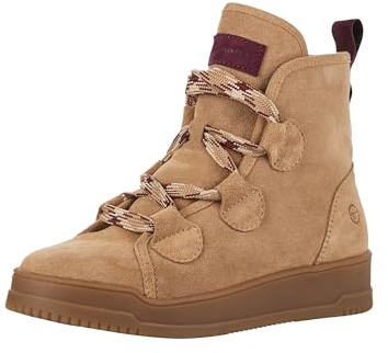 Tamaris Botines de Tacón para Mujer, Cómodos, Piel, Camello Combinado, 36 EU