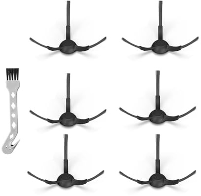 TsuFantisi RCV 3 Robot Vacuum Cleaner Side Brush Set, 6 Pack, Compatible with Kärcher RCV 3, Easy to Install, Deep Cleaning, Replace Every 3-4 Months