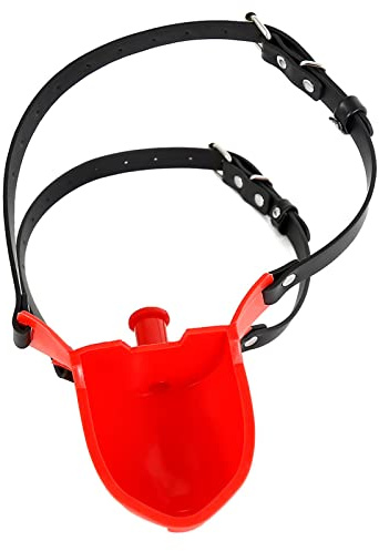 DaiQei Bouchon buccal Gag urinoir pisse Entonnoir Gay Bouche Balle Gag Sexe Oral SM Bondage Ensemble de Harnais réglable Jouets sexuels érotiques for Femmes Hommes Couples(Color:Schwarz)