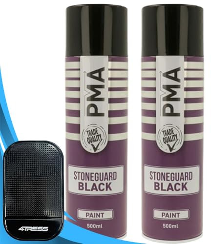 4TRESS PMA 2x Stone Guard Black Aerosol Underbody Protection Spray Paint 500mL Non-Slip Dash Mat(4T-PCPA1031)