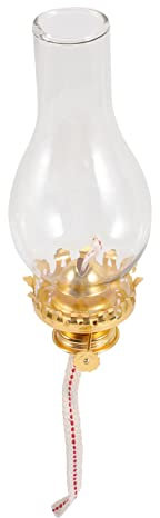 MUSISALY Öllampe Mit Docht Retro Kerosinlampe Ersatzteil Metallregler Und Glaslampenschirm Für Garten Und Camping Dekorativ Und Funktional