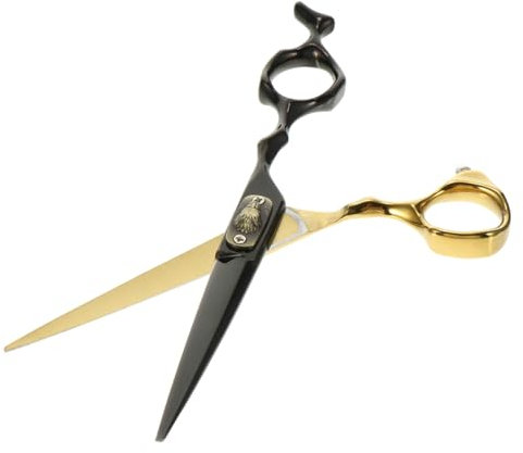 WEKADRIN 1stk Friseurschere Schere Für Den Heimsalon Edelstahlschere Metallschere Salonschere Haarstylingschere Effilierschere Haarschere Rostfreier Stahl Black