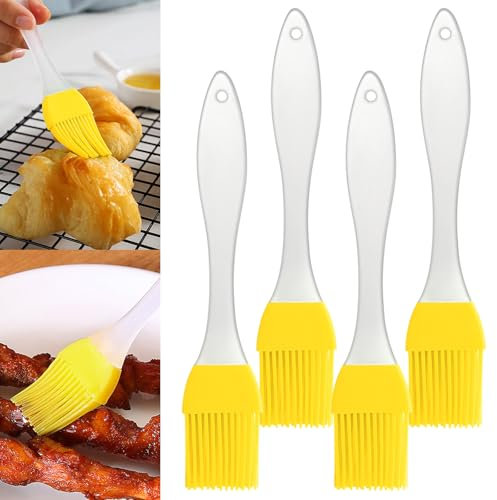 Confezione da 10 pennelli in silicone per pasticceria, barbecue, salse, marinate, carne, smaltatura, olio, resistenti al calore, per cucina, pasticcini, torte, dessert, lavabili in lavastoviglie