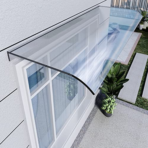 Porch Canopy for House Fronts,Invisible Front Door Canopy Awning,Patio Porch Awning,Window Rain Shelter Cover,UV Protection Polycarbonate Cover,for Electric Box Water Heater (40x330cm/16x130)