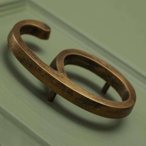 Heritage Brass Floatinig House Number | 5 inch Modern Door Sign Numbers Signs Plaques | Street Home Address Numerals
