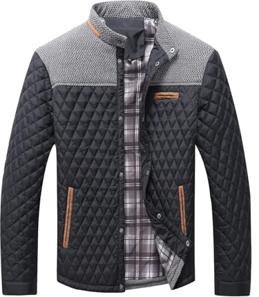 Zaitun Herren Diamond Gesteppte Pufferdaune Jacke Leichte Warm Windbreaker Lässige Bomberjacken