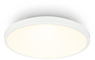 BRILONER - Plafonnier LED avec panneau décoratif, lumière blanche chaude, 10W, 1200lm, salon, chambre, luminaire plafonnier, 24 x 6 cm, blanc