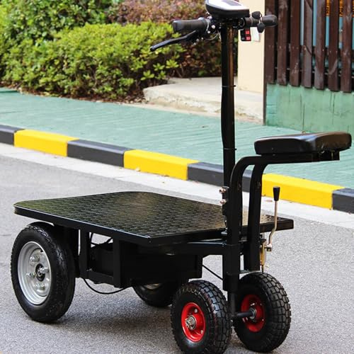 Robuster Stahl-Plattformwagen, zusammenklappbar, elektrischer Rollwagen mit Rollen, Mehrzweck-Flachbett-Handkarre für einfachen manuellen Sacktransport und Beladen