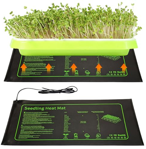 AMZLORD Tappetino Riscaldante IP67 3 Pz Grafene 20W per Germinazione, Serre e Grow Box - Impermeabile e Facile da Usare