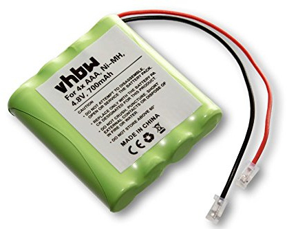 vhbw Batteria pacco di 4x AAA micro per diversi dispositivi (700mAh, 4,8V, NiMH)