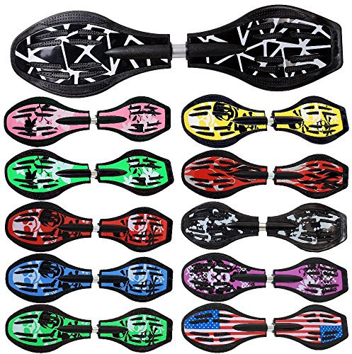 FunTomia Waveboard Original ABEC9 Kugellager inkl. Tasche - Bis 120kg - (Verschiedene Farbdesigns)