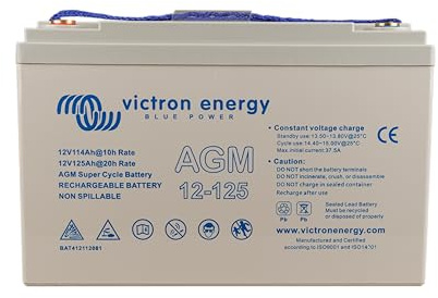 Victron Energy AGM 125Ah 12-Volt Super Cycle Batterie (M8)