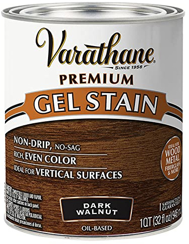 Varathane 358301 Premium Gel Stain, Quart, Dark Walnut