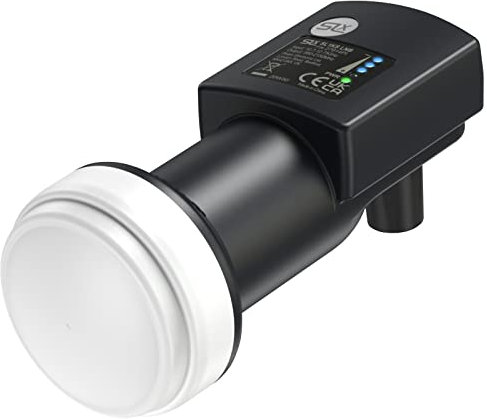 LNB Parabolica, Receptor Antena Parabolica Universal, con Indicador de Fuerza de Señal, Salida única Compatible con HD, 4K, UHD, Full HD