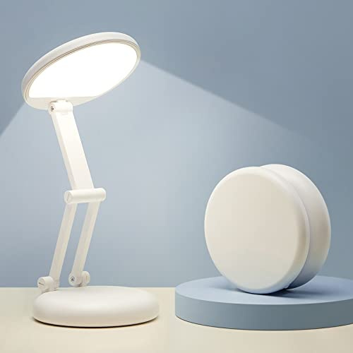One Fire Cordless Desk Lamp,Dimmable Small Battery Powered Lights,3600mAh Rechargeable Wireless Table Lamp,Mini Lamp&Portable Light for Bed,Book Reading,Home for Small Spaces,Nail Light,Craft,Office