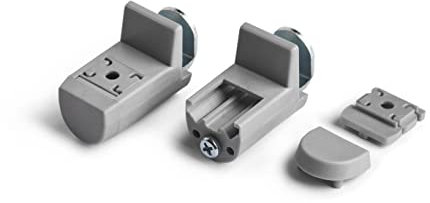 Stofftex Klemmträger Klemmhalter Befestigungs für Plissees ohne Bohren 4 Stück Grau