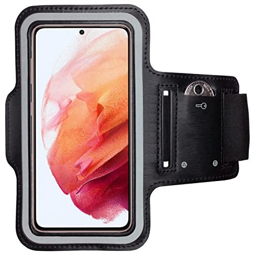 CoverKingz Brassard de Sport pour Samsung Galaxy S22 Plus - Brassard pour Smartphone, Accessoire de Sport avec Poche pour Les clés Galaxy S22 Plus - Accessoire Sport, Brassard téléphone Portable Noir