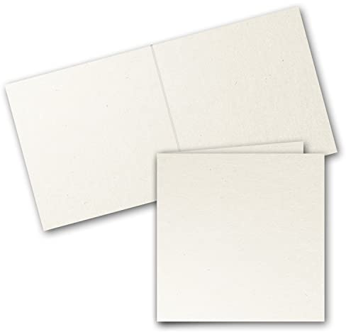 ARTOZ 15x quadratische Doppelkarten - Farbe: tortilla (creme/Eierschalen) - 15,5 x 15,5 cm - doppelt - Serie Greenline