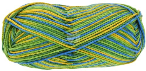 LANA GROSSA Cotone Print | Baumwollbasicgarn | Handstrickgarn aus 100% Baumwolle | 50g Wolle zum Stricken & Häkeln | 125m Garn FB 352