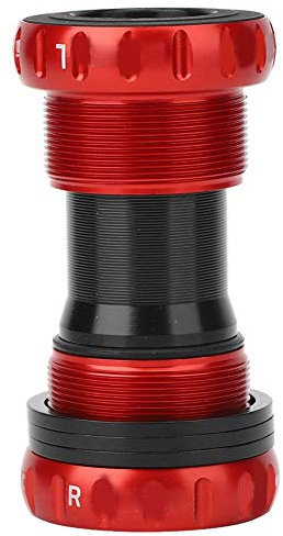 VBESTLIFE Fahrrad-Tretlager, Aluminiumlegierung, Leichtes Mountainbike, Innenlager, Gewinde, Keramiklager, Tretlager für 24-mm-Kurbelgarnitur, MTB (Rot)