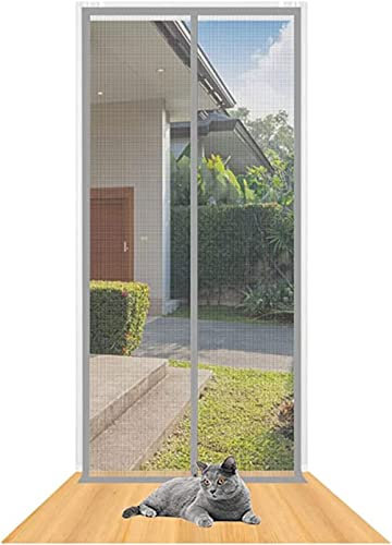 Haustier-Bildschirmtür, 110 X 220 Cm, Netz-Kunststoff-Vorhang, Türnetz, Vorhang, Tür, Strapazierfähig, Haustiersicher, Mit Reißverschluss, Haustier-Bildschirmtür For Türen, Schlafzimmer, Küche ( Color