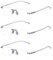 TERAISE Lunettes de lecture sans montée confortables lecteur sans cadre léger 3 pack hommes et femmes Blue Light bloquant des lunettes d'ordinateur(1.5X)