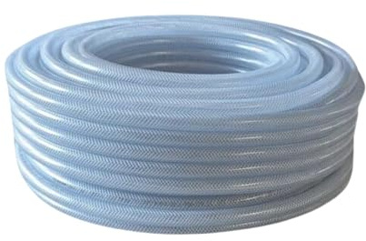 PVC-Schlauch Gewebeschlauch Druckluftschlauch, Wasserschlauch Gartenschlauch natur TÜV-geprüft verschiedenen Größen 4-50mm - 25m Rolle (13 x 19)