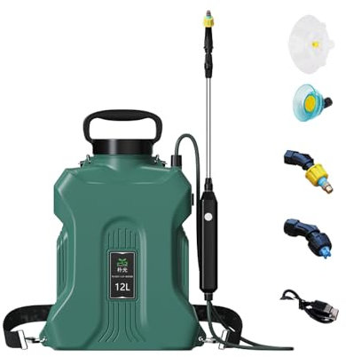 Herramienta agrícola,YIWENG Rociador de hombro recargable de 12L, rociador eléctrico de mano, herramientas agrícolas, regadera, botella de riego atomizadora, rociador de agua, rociador de plantas de j