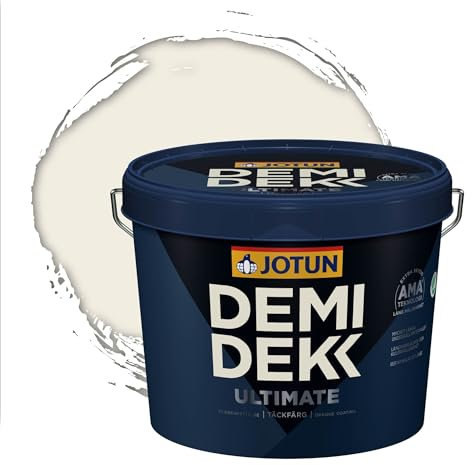 Jotun - Peinture Bois, Lasure Opaque pour Extérieur et Intérieur Satinée - DEMI DEKK CLEAN TECH - RAL 9010 - Blanc Pur - 3L