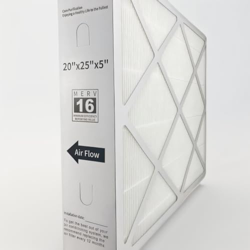 LEKEN X6675 20 x 25 x 5 AC Herd HVAC Filter, MERV 16, geeignet für Haushalte mit Haustieren (präzise Größe 50,3 x 63 x 11,4 cm), 1 Stück