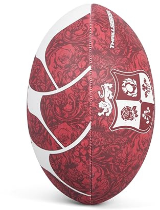 Canterbury of New Zealand British & Irish Lions Thrillseeker Supporter, Ballon de Rugby Adulte, Red Dahlia, ONESZ -
