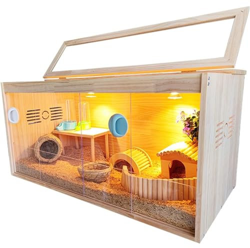 Futterbox Für Hühner, Haustierkäfig Aus Holz Mit Zubehör, Rutin-Hamsterkäfig Und Lebensraum Für Kleintiere, Ideal Für Kaninchen, Meerschweinchen