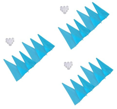 Ciieeo Juego De 3 Mangas Pasteleras Y Boquillas para Decorar Pasteles Herramientas De Silicona Reutilizables para Hornear 6 Piezas X 3