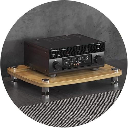 HiFi-Audioschrank, Plattenspieler-MDF-Ständer - 1/2/3/4-lagiger HiFi-Ständer, mit stoßdämpfenden Füßen, Leistungsverstärker-Ablage, für Geräteschrank