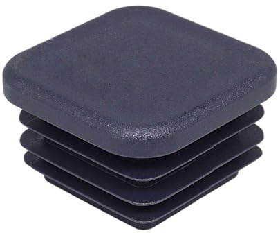 SKIR'CO (20 pcs) Square Plastic Plugs 40 x 40 mm, Tube End Caps, Square Tube Inserts, Fence Post Plugs, Anthracite Grey RAL 7016 Colour