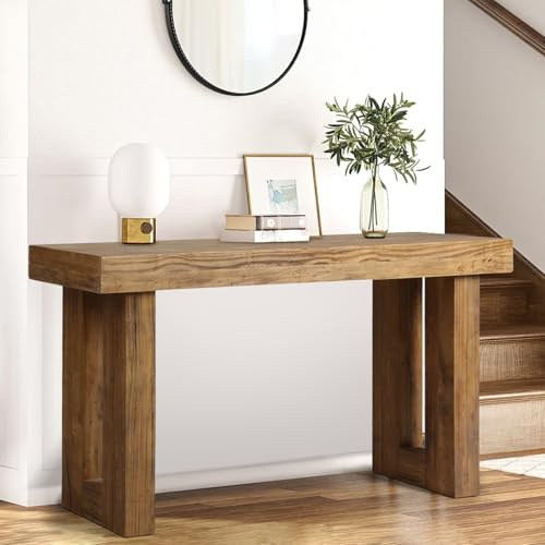 HOKYHOKY Reclaimed Solid Wood Console Table, 59 Long Farmhouse Entryway Table, Rectangular Couch Tables Behind Sofa, Accent Tables for Hallway, Entrance, Foyer, Living Room