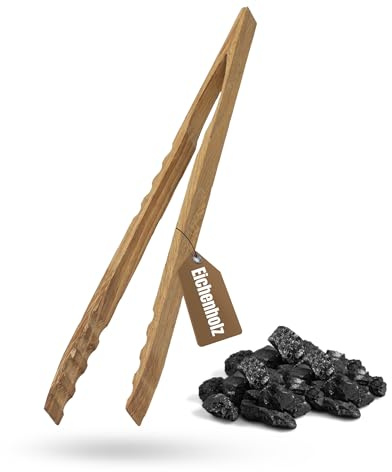 Grillzange Oak aus geöltem Eichenholz mit ergonomischem Griff in Braun | Grill Zubehör, geölt, ergonomischer Griff, BBQ Zange, Grillen, Küche, Geschenk, Geschenkidee, Sommer, Fleisch, Gemüse