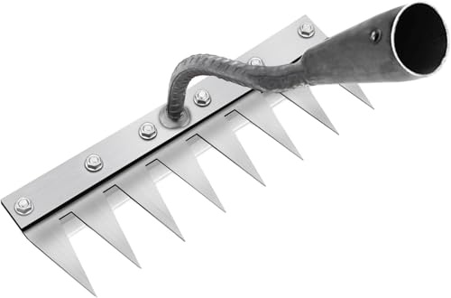5/6/7/8 Dents Rateau De Désherbage,Râteau De Jardin en Acier Au Carbone,Rateau Bertaus pour Désherber/Ameublir/Semence (8 Dents)