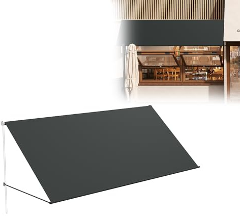 YRHome Toldo retráctil de 300 x 145 cm, toldo para balcón y protección solar para terraza/jardín, resistente a la intemperie con protección UV, incluye accesorios de montaje, ideal para ventanas y