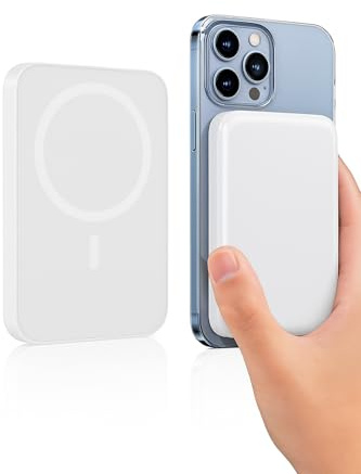 Power Bank Magnetico 10000mAh MagSafe, Ricarica Wireless 20W USB-C, Batteria Portatile Ultra Sottile per iPhone 12 13 14 15 16 17