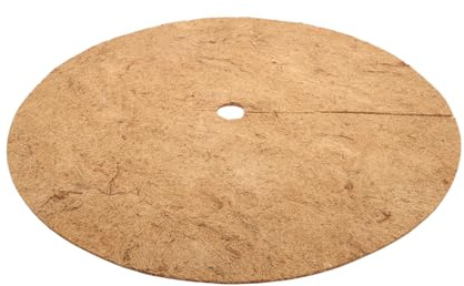 Wacredo Kokosmatte rund/Winterschutz & Frostschutz (Ø 80cm, 1 Stück) | für Topfpflanzen | Pflanzenschutz aus 100% Kokosfasern, Mulchscheibe