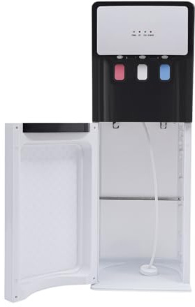 Distributore di acqua elettrico a pavimento, autoportante, caldo, freddo, con riscaldamento da 500 W e raffreddamento da 75 W, stazione d'acqua da terra, per ambienti caldi e freddi, per ufficio