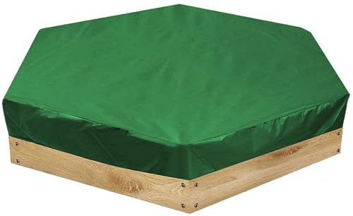 Funda portátil para caja de arena para bebé, juguete de arena hexagonal, resistente a la lluvia, al aire libre, para mal tiempo, cubierta de caja de arena de seguridad