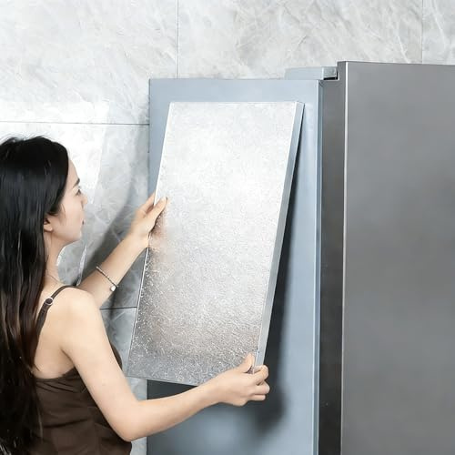Panneau de Protection Thermique en Aluminium, Plaque Anti Chaleur Entre Four et Frigo, Tapis de Protection Multifonctionnel - Anti Feu et Isolant Thermique(Adsorption Type,60 x 90 cm)