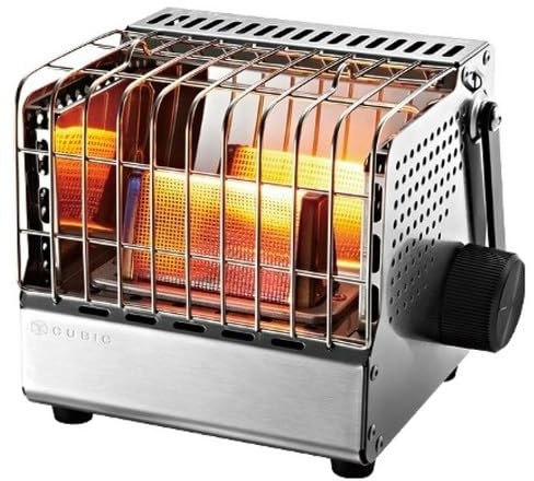 Kovea KGH-2010 Portable Mini Propane Heater Cubic For Camping Outdoor and Compact Design, Sliver